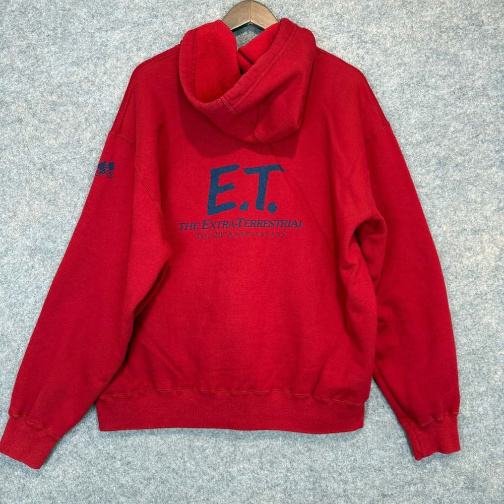 Vintage E.T. Extra Terrestrial 20th Anniversary Movie Promo Hoodie Sweatshirt XL